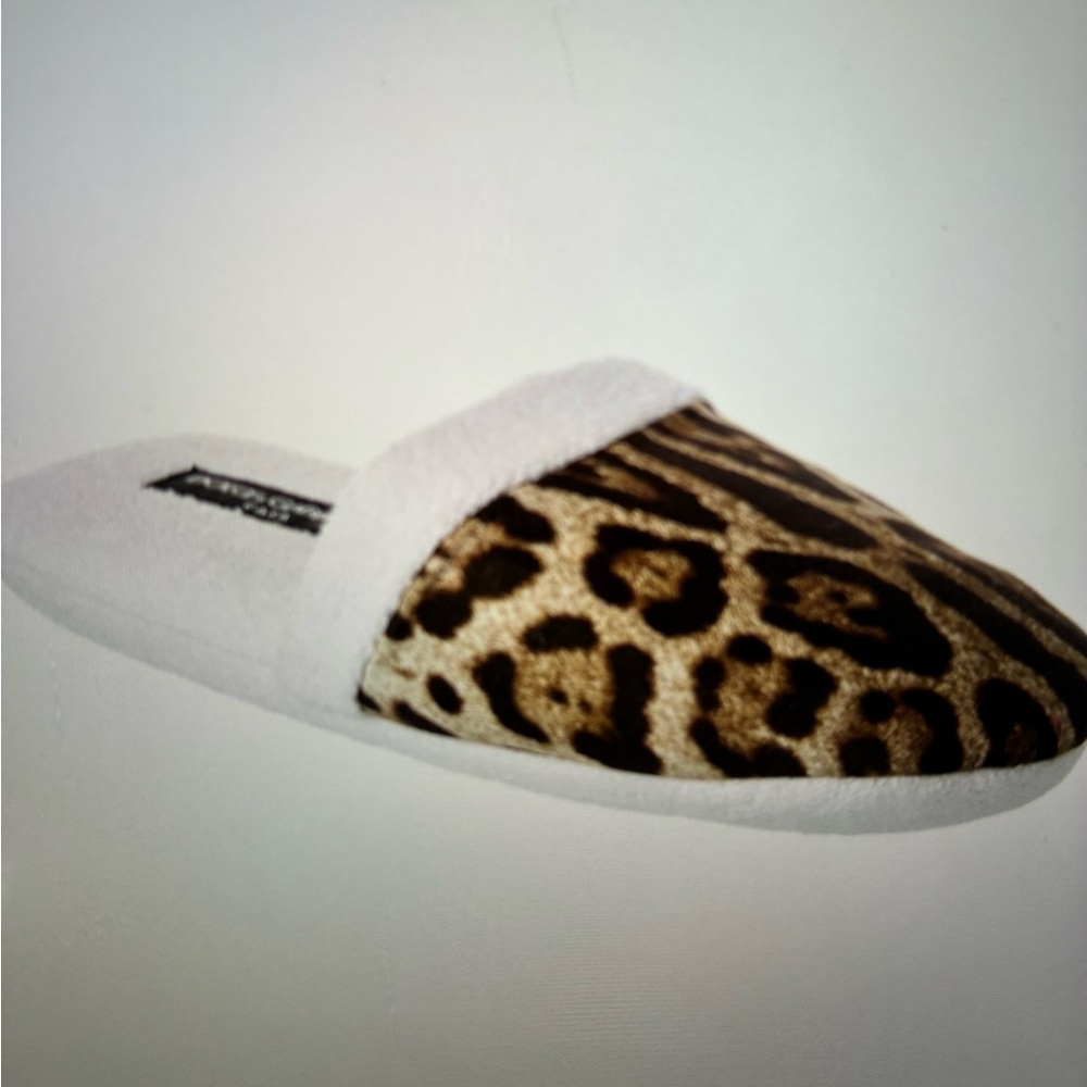 Dolce & Gabbana Brown Leopard Print Slippers